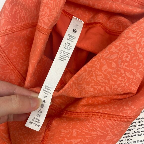 NWT Lululemon Wunder Train High-Rise Tight Women's Size 2 Orange - Picture 10 of 14